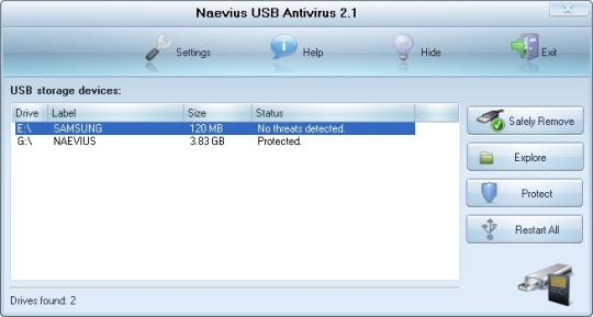 Naevius USB Antivirus v2.1  Freebie-XP